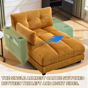 MOONMISS Sleeper Sofa Couch Bed,Oversized Chaise Lounge Chair Cozy Cloud Couch - 1 of 4