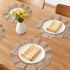 REGALWOVEN Farmhouse Placemats Set of 6 Placemats with Wavy Edge for Dining Table Decor Indoor Outdoor Washable Kitchen Table Mat - 2 of 4