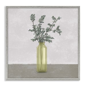Stupell Industries Plant in Vase Neutral Grey Design, 17" x 17" - 1 of 4