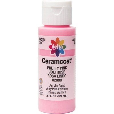 2 Fl Oz Acrylic Craft Paint Pretty Pink - Delta Ceramcoat : Target