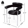 Lyngins Set of 2 Contemporary Dining Chair, Upholstered Armchair with Back & Chrome Metal Legs, Kitchen Chair Dinner Chair for Kitchen Dining Room - 2 of 4