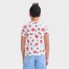 Girls' Strawberry Shortcake Pointelle Lace Short Sleeve Top - Pink - 2 of 3
