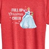 Women's - Disney - Full Of Christmas Cheer Cinderella Short Sleeve Graphic T-Shirt - 2 of 4