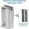 2 Pack 1000ml Hand Soap Dispenser Wall Mounted, Stainless Steel Refillable Liquid Dispenser for Commercial Use - 3 of 4