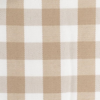 Taupe and White Checkered Memory Foam Kitchen Chair Cushions, Set of 4