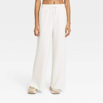 Women's High-Rise Open Bottom Fleece Pants - JoyLab™ Heathered