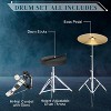 Karl Home 22 Inch Adult Drum Set, 5-Piece Full-Size Drums Kit in Brushed Blue - 4 of 4