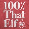 Mens 100% That Elf T Shirt Funny Christmas Party Santas Helper Graphic Novelty Tee - Crazy Dog Men's T Shirt - 2 of 4