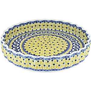 Blue Rose Polish Pottery 637 Ceramika Artystyczna Torte Plate - 1 of 1