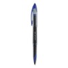 uniball AIR Porous Roller Ball Pen, Stick, Medium 0.7 mm, Blue Ink, Black/Blue Barrel, Dozen - image 3 of 4