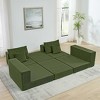 AENKYO 79.5" L-Shaped Modern Sectional Sleeping Sofa Bed, Cloud Couch with Chaise, Corduroy Fabric, No Assembly Required, 4-Seater for Living Room - 3 of 4