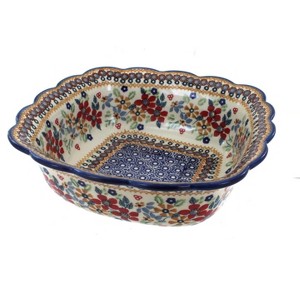 Blue Rose Polish Pottery M072 Manufaktura Medium Square Serving Dish - 1 of 2