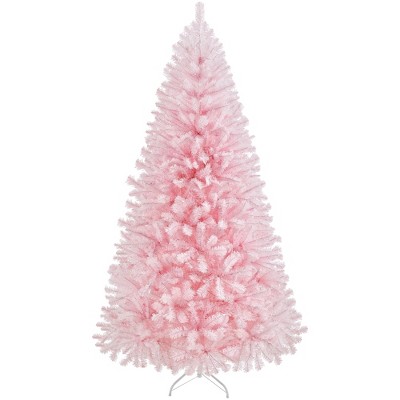 Yaheetech 4.5Ft/6Ft/7.5Ft/9Ft/12Ft Pre-lit Spruce Artificial Christmas Tree with 150 Incandescent Warm White Lights