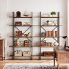 Bookshelf, 5 Tier Shelf Bookcase, Tall Bookshelf with Storage, Industrial Display Shelves with Open Metal Frame for Bedroom, Living Room, Home Office - 4 of 4