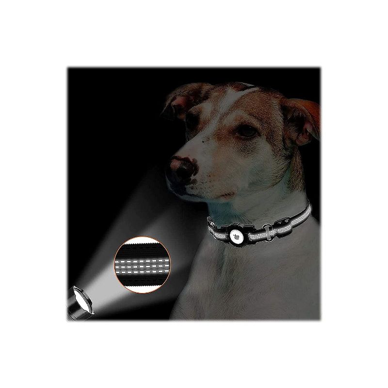 SaharaCase Adjustable Nylon Collar Case for Apple AirTag Medium Dogs Black (AT00032), 5 of 9