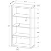 NicBex Transitional Bookcase 3/4/5 Tier Low-Profile Design Grey Eco-Friendly Laminate Bedroom Office Floating Shelf Effect - 4 of 4