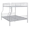 NicBex Full XL over Queen Bunk Bed Convertible Design Metal Frame Bed Frame with Full Length Guardrails and Ladder, No Box Spring Required - 3 of 4