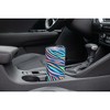 Elanze Designs 20 oz Stainless Steel On the Go Insulated Travel Tumbler With Push Top Lid, Rainbow Zebra Print Blue - 3 of 4