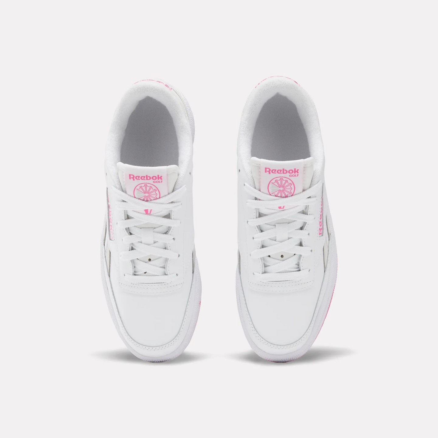Женские кроссовки Reebok Club C Revenge Golf Shoes Size 8 White/True Pink/New, цвет: Белый — фото 2