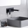 SUMERAIN Matte Black Wall Mount Bathroom Sink Faucet Vessel Faucet, Brass Rough-in Valve Included - 4 of 4