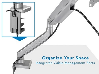 Adjustable Aluminum and Steel Single Monitor Arm Mount