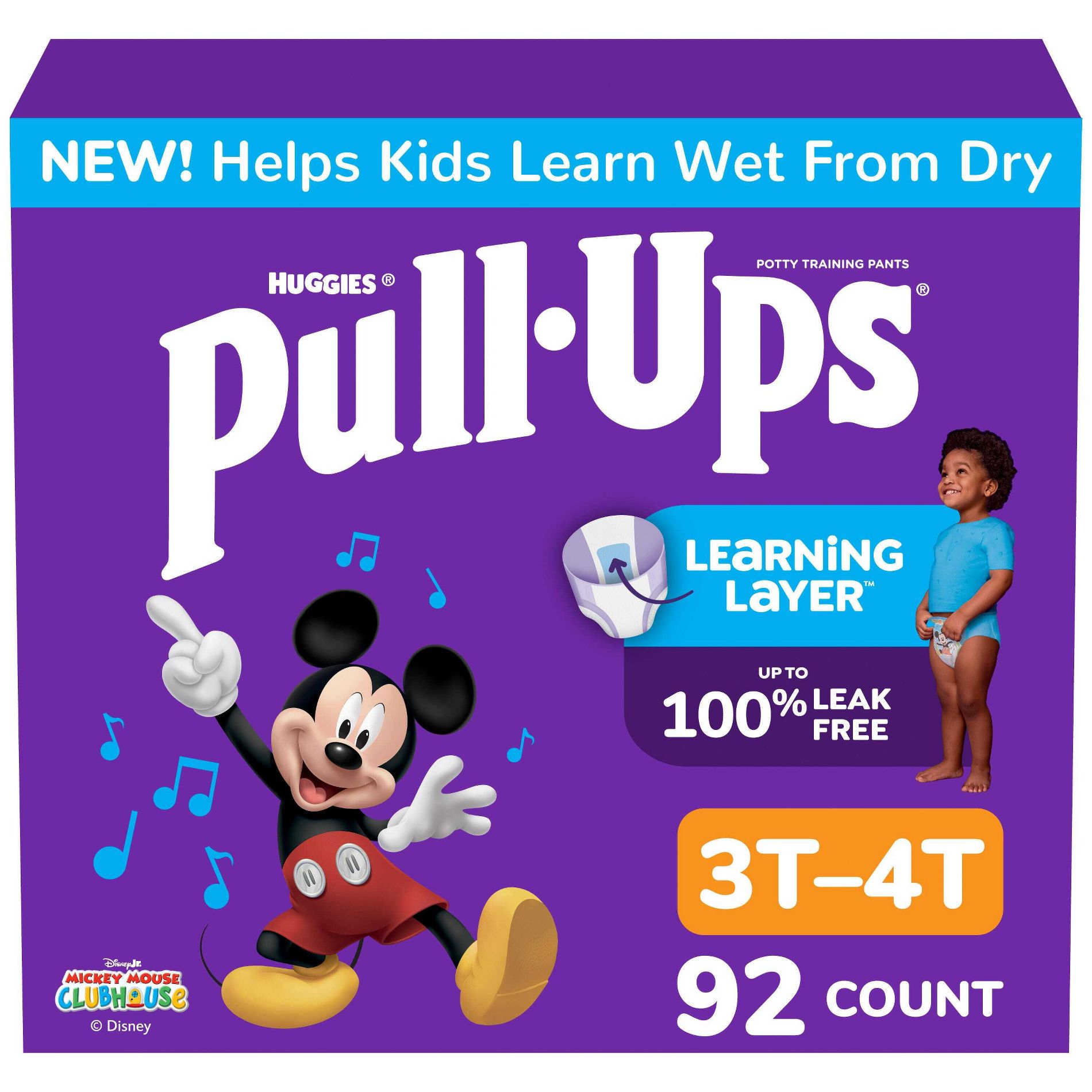 Pull-Ups Boys' Potty Training Pants - 3T-4T - 92ct: Wetness Indicator, Leak Guards, No Fragrance Added