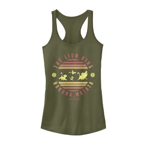 Juniors Womens Lion King Sunshine Hakuna Matata Racerback Tank Top - 1 of 3