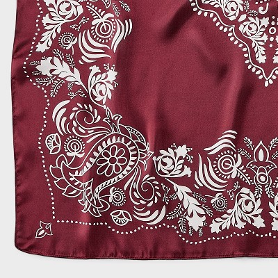 Baroque Printed Scarf - A New Day Maroon - image 3