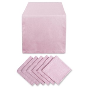 Solid Chambray Table Set Rose - Design Imports, Pink