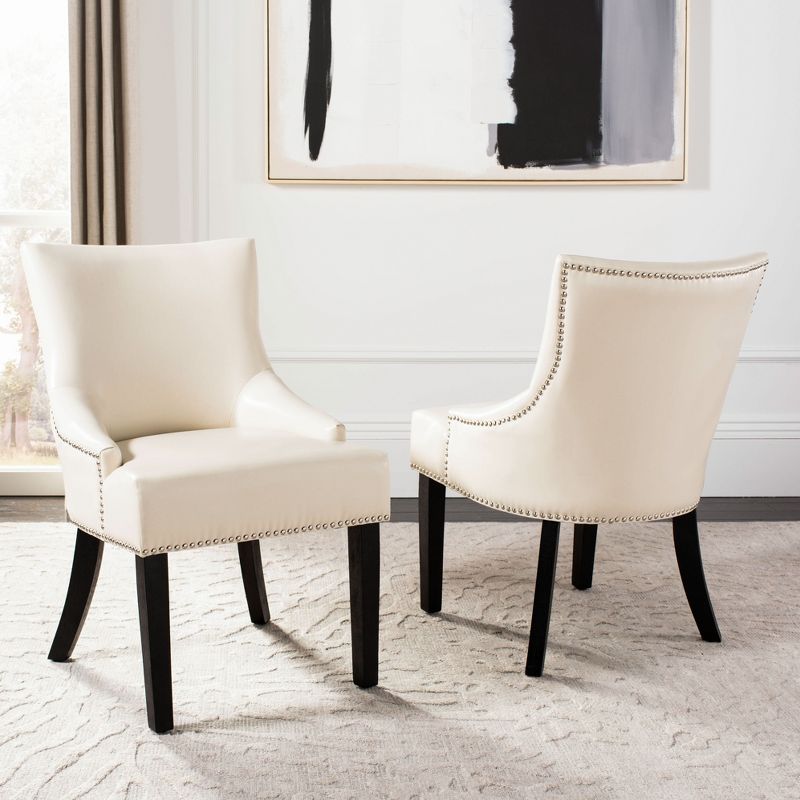 Lotus 19"H Side Chair (Set of 2) with Nail Heads  - Safavieh, 4 of 11