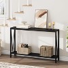 Industrial Console Table, 2 Shelf Entryway Table with Storage, Narrow Sofa Table with V Design, 43" Console Table for Entryway - 4 of 4