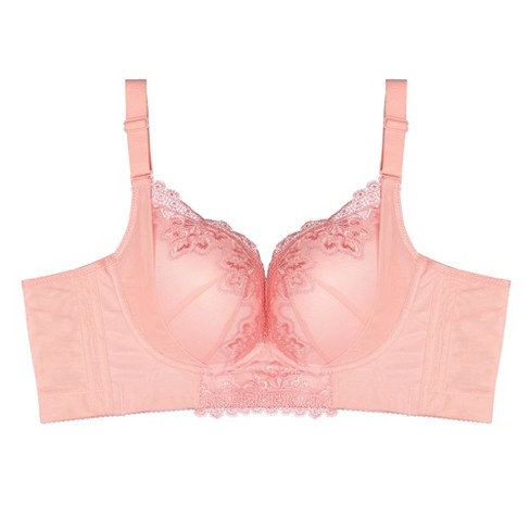 Push Up Bras for Women Full Coverage Push-Up Seamless Bra Lace Pink 36E