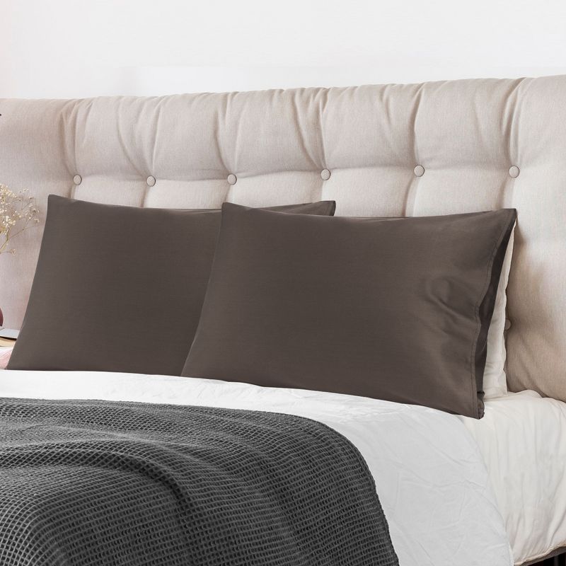 PiccoCasa 100% Cotton Soft Breathable Envelope Closure Pillowcases Set of 2, 3 of 5