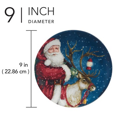 Certified International Set of 4 Santa's Secret Dessert Plates, 3 of 4