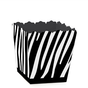 Big Dot of Happiness Zebra Print - Party Mini Favor Boxes - Safari Party Treat Candy Boxes - Set of 12 - 1 of 4