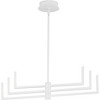 Progress Lighting Pivot 6-Light LED Modern Chandelier, Satin White Frosted Lens, Matte Black Steel, Canopy Included - 4 of 4