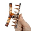 Unique Bargains Women's 3.9" Claw Clip Hair Accessories No Slip Grip Plastic Brown 1 Pc - 4 of 4
