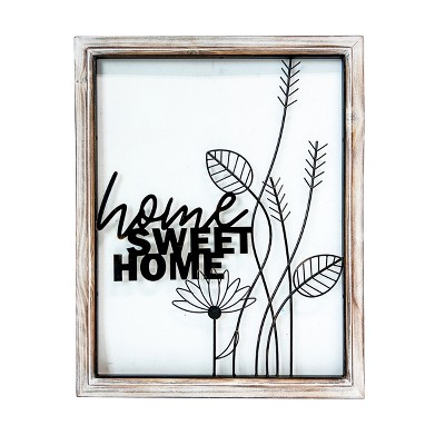 VIP Wood 19.5 in. Black Home Sweet Home Sign
