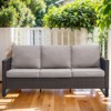 Buenhomino Outdoor Patio Furniture - Wicker Sofa with Removable Cushion, 3 Seater Rattan Couch with Deep Seat for Balcony Deck Backyard - 2 of 4