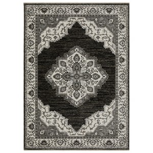 Oriental Weavers Chamberlain CH05C Charcoal / Ivory Indoor Area Rug - 3'3" x 5' - 1 of 4