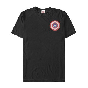Men's Marvel Captain America Pixel Shield Badge T-Shirt - 1 of 4