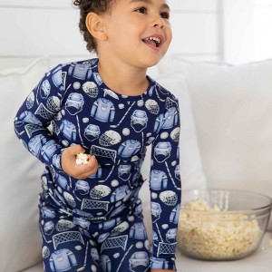 Lev Baby Boys' Snug Fit Sport Hockey 2-Piece Long Sleeve Pajama Set - 1 of 4