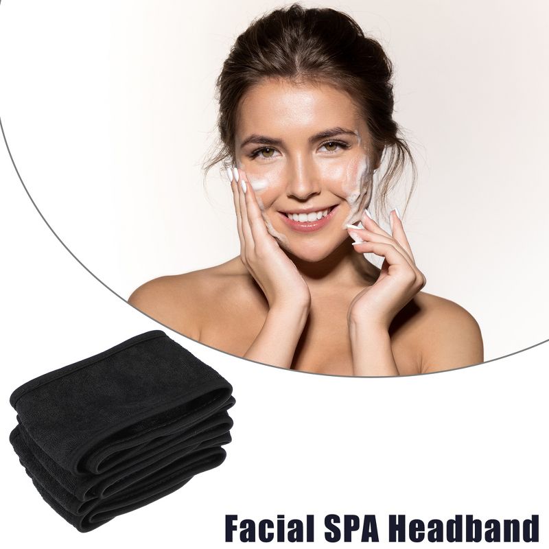Unique Bargains Adjustable Face Washing Shower Headband 4 Pcs, 2 of 7