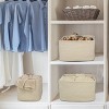 Aoibox Woven Cotton Rope Storage Basket Rectangle Organizer Soft Decorative Bin for Shelves Clothes Toys 3 Pack Oatmeal - 4 of 4