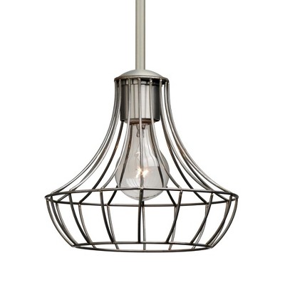 Besa Lighting Spezza 7 1 - Light Pendant in  Satin Nickel