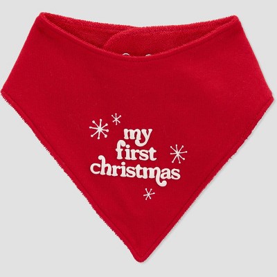 Image of Carter's Just One You® First Christmas Bandana Bib - Neutral Red