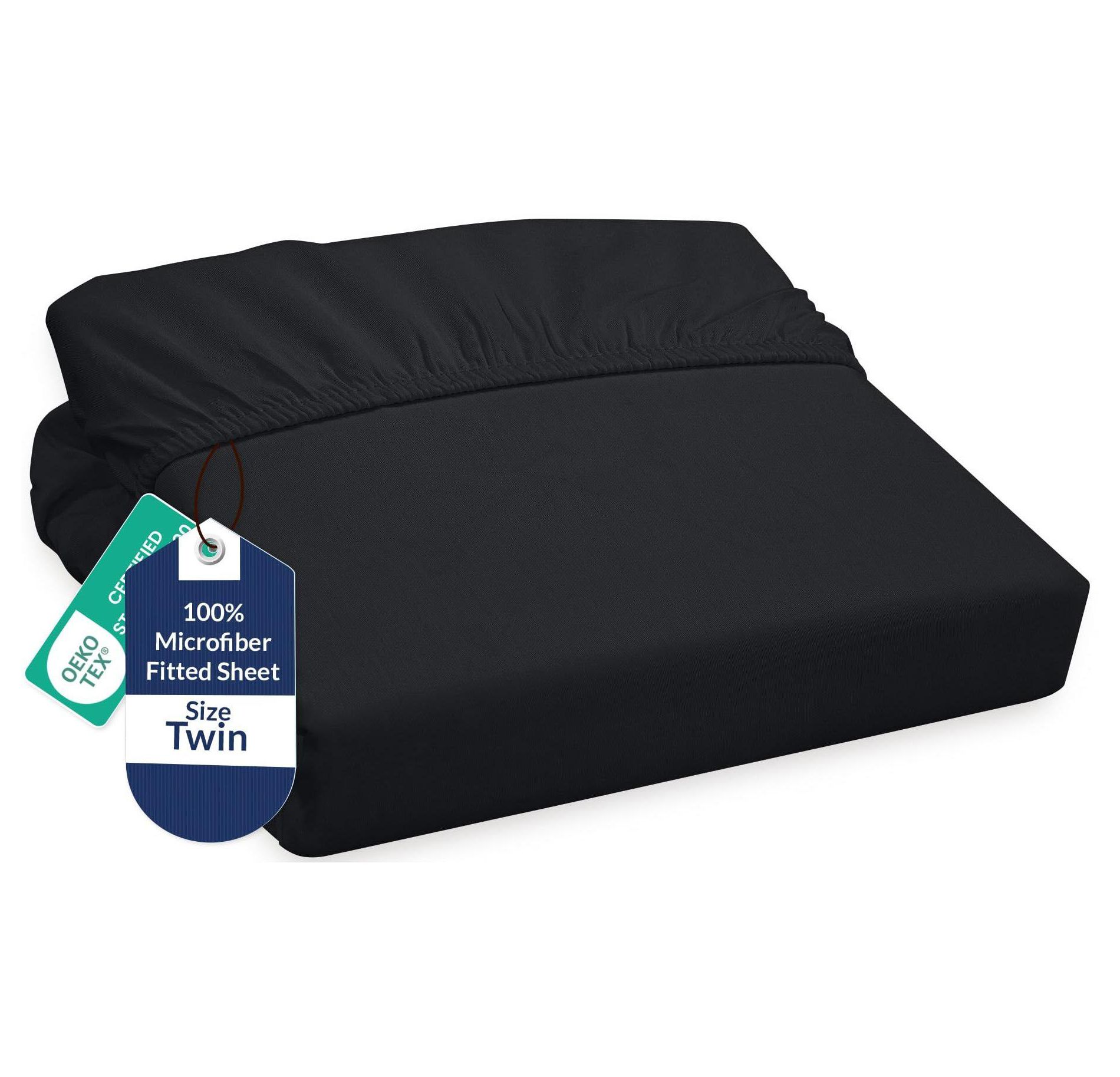 Royale Linens Fitted Sheet - Hotel Luxury Bottom Sheets - Wrinkle Free & Fade Resistant - Deep Pocket Fitted Sheet