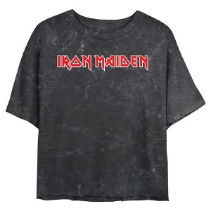 Juniors Iron Maiden Official Red Logo T Shirt - 1 of 4
