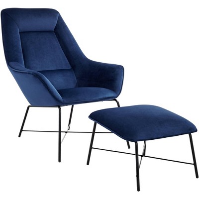 blue velvet chair target