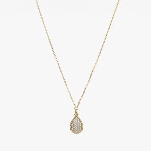 Bearfruit Jewelry Sterling Silver 18k Gold Plated Leah Crystal Teardrop Necklace - 1 of 4